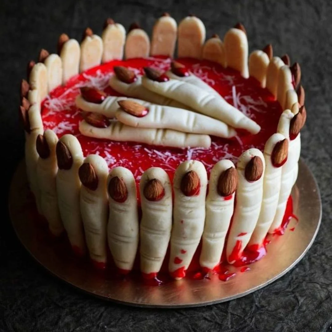 Spooky Fingers Cake